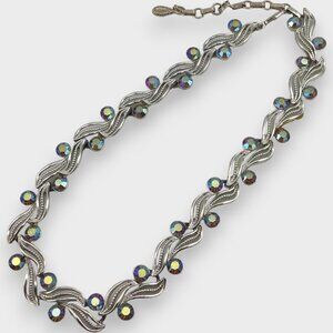 Vintage Aurora Rhinestone Choker Necklace